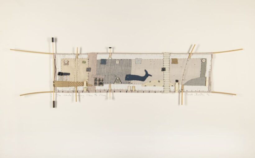Contemporary Embroidery  – The whale coming close to shore