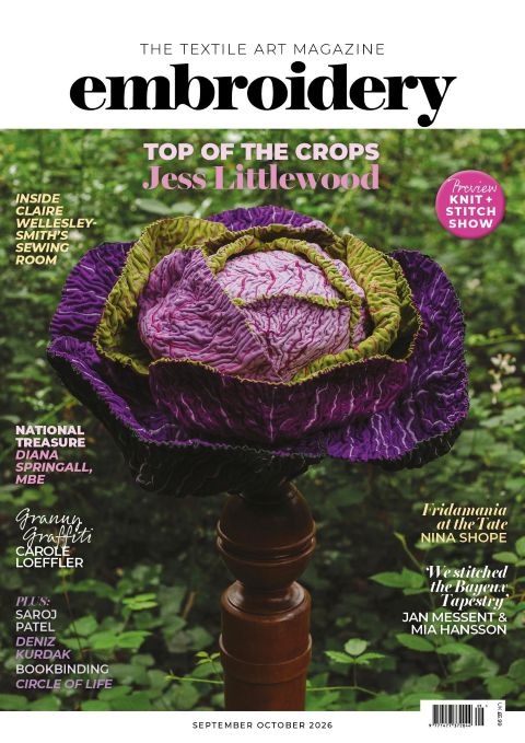 Embroidery Sep Oct 2026 front cover 